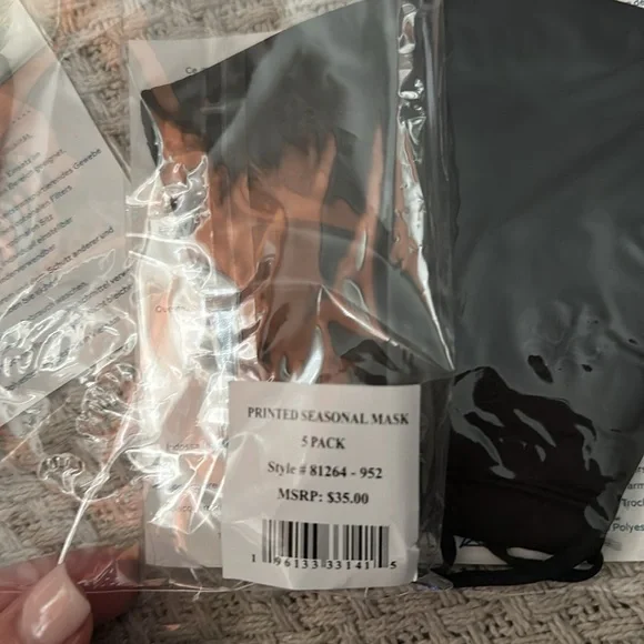 Tory Burch Set of 5 Patterned Face Masks - Picture 3 of 3